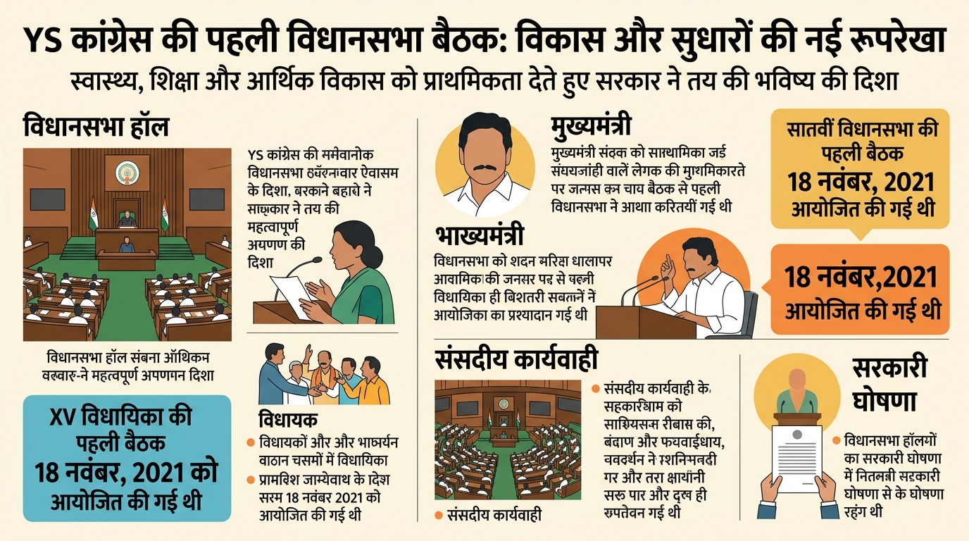 विधानसभा की पहली बैठक में महत्वपूर्ण निर्णय: YS कांग्रेस