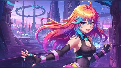 An anime character created using Gemini AI prompts.