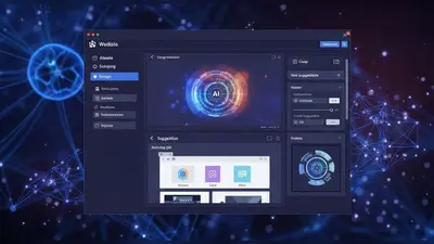 AI simplifying website design with intelligent automation.