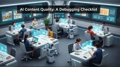 Debugging AI content with a quality checklist.