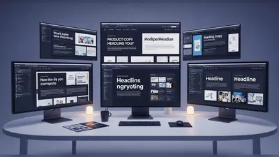 AI writing tools crafting marketing copy.