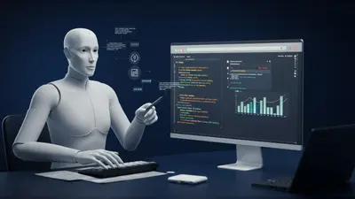 AI optimizing website performance through code changes.