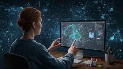 A person seamlessly interacts with an AI art interface, generating diverse art styles.