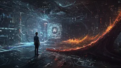 Diverse art styles evolving from an AI core, symbolizing AI’s role in contemporary art.