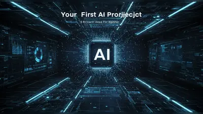 A concise, engaging description of ‘Your First AI Project 5 Brilliant Ideas for Beginners’ that visually captures its central idea.