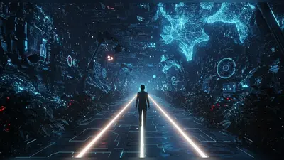 A concise, engaging description of ‘Your Pathway to AI Learning Without a Technical Background’ that visually captures its central idea.