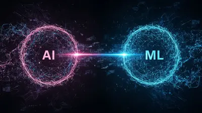 A concise, engaging description of ‘AI Learning Versus Machine Learning A Clear Difference Revealed’ that visually captures its central idea.