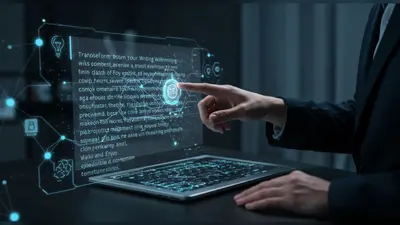 Visualizing the transformation of complex text into clear, engaging content, highlighting the seamless flow of information and enhanced user experience.