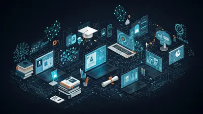 A visual guide to the top AI learning platforms, symbolizing diverse pathways to skill transformation.