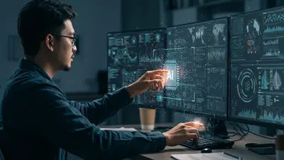 A developer expertly navigating essential AI tools to enhance coding and workflow efficiency.