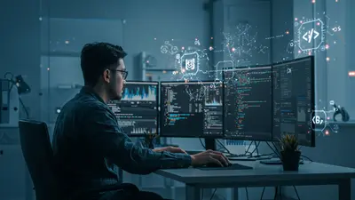 A developer embracing AI-driven workflows, showcasing the transformative power of artificial intelligence in software development.