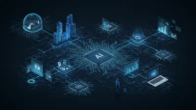 Illustrating the seamless integration of AI into modern software development workflows and systems.