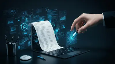 A stylized representation of human expertise guiding AI-generated text, overcoming common content challenges to ensure authenticity and engagement.