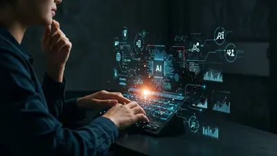 A compelling visual representation of a user mastering AI prompt writing, achieving precise and effective results from an AI system.