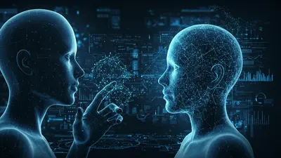 A conceptual image of a blueprint or engineering diagram transforming into precise AI-generated text.