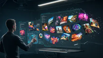 A digital artist effortlessly generates breathtaking images using Gemini’s intuitive AI tools, bringing their creative visions to life.