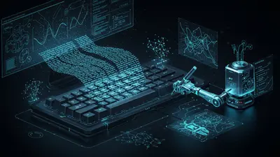 An AI assistant helps a writer generate blog content quickly and intelligently, symbolizing efficient content creation.
