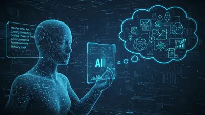 A concise, engaging description of ‘Master the Art of Crafting Powerful AI Prompts for Any Task’ that visually captures its central idea.