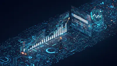 A digital representation of AI algorithms boosting SEO efforts to achieve higher search rankings.