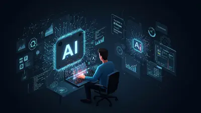 Navigating the future of coding: A developer harnessing AI for superior software solutions.