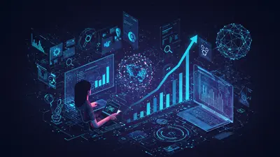 Visually captures the power of AI in achieving superior search engine rankings and optimizing content for visibility.