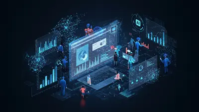 Digital graphs and an engaged audience, illustrating the powerful boost AI content optimization brings to SEO and engagement.