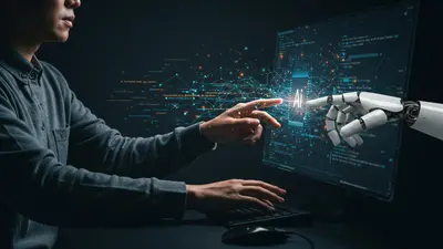 A developer mastering AI code generation with essential tools for enhanced productivity.