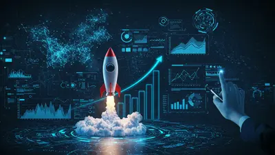 Visually captures the essence of AI-driven SEO, depicting growth and strategic advantage through artificial intelligence.