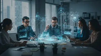 Visually represents a cohesive team leveraging AI strategies to achieve exponential gains in productivity and collaboration.