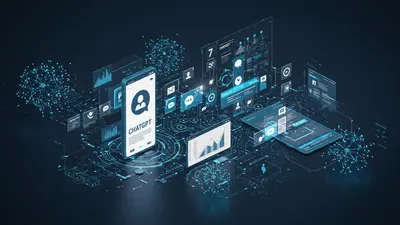 A concise, engaging description of ‘7 Clever ChatGPT Marketing Strategies to Boost Your Brand’ that visually captures its central idea.