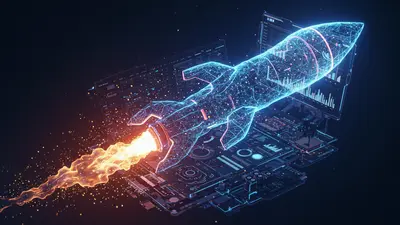 A vibrant illustration depicting how generative AI propels marketing efforts to new heights, showcasing data-driven growth and innovation.