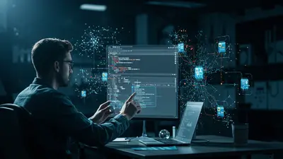 A developer harnesses the power of artificial intelligence to write cleaner, faster, and more efficient code, showcasing the seamless integration of AI tools into the development workflow.