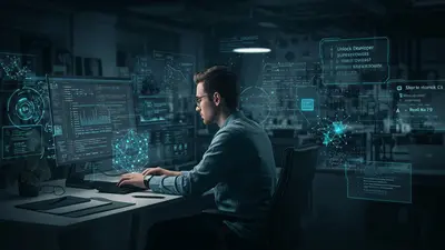 A visual depiction of AI tools enhancing developer productivity and enabling faster, more efficient coding.