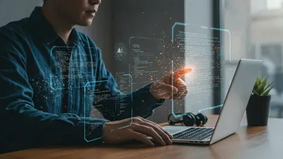 A developer harnessing the power of AI code assistants to write smarter and more efficient code.