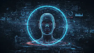 A person interacting with AI generated ideas, illustrating creative brainstorming.