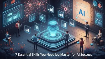 A visual guide to the 7 essential skills vital for achieving success in the AI-driven landscape.