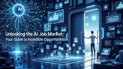 A compelling visual of unlocking vast and incredible career opportunities within the dynamic AI job market.