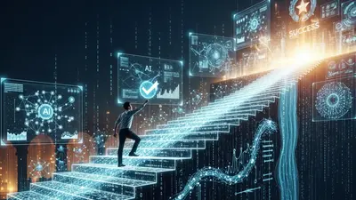 Visualizing the 7-step journey to unlocking a successful AI career.