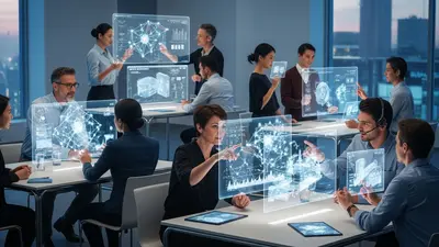 Professionals mastering new skills and thriving in AI-powered future careers.