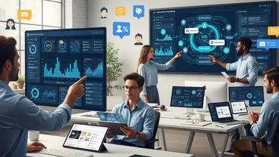 A marketing team leveraging 5 essential AI tools to boost campaign performance and drive digital growth.