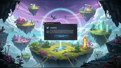 An AI-generated fantasy world created using Gemini.