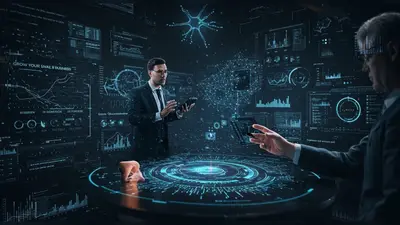 A concise, engaging description of ‘Grow Your Small Business 7 Essential AI Tools for Content’ that visually captures its central idea.