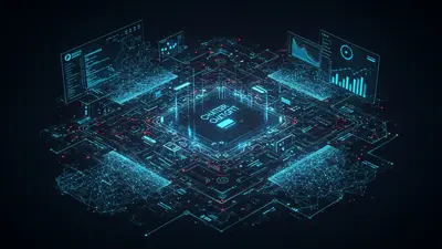 A person interacting with a futuristic interface, crafting powerful marketing campaigns using ChatGPT prompts.