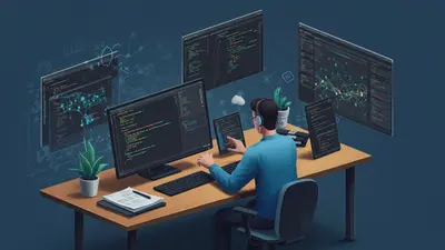 Depicting AI tools empowering developers to optimize and accelerate their coding workflow.