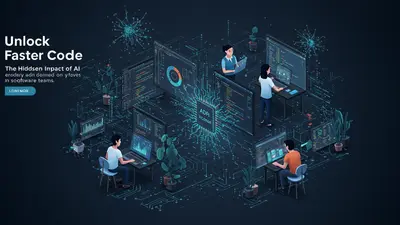 Visualizing the unseen ways AI is revolutionizing software development, making teams more efficient and code faster.