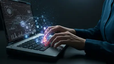 A user skillfully crafts prompts, unlocking the vast potential of AI to generate precise and innovative content.