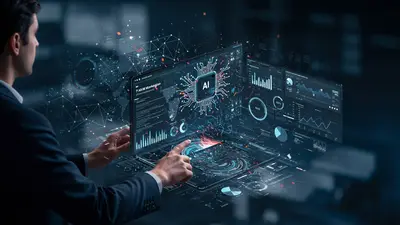 Witness the power of AI in marketing. This visual encapsulates 7 transformative AI strategies, depicting data-driven insights and futuristic campaign optimization for unparalleled business growth.