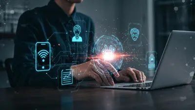Empower your daily routine with AI. This image shows essential AI tools seamlessly integrated into everyday tasks, symbolizing enhanced productivity and efficiency.