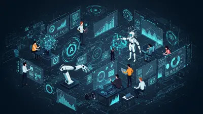 A dynamic illustration of AI accelerating a startup’s journey from idea to a successful MVP launch.
