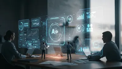 A startup team efficiently develops a Minimum Viable Product using AI, symbolizing rapid innovation and strategic market entry.